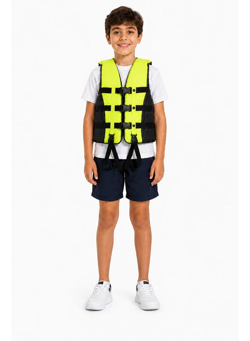 Life Jacket for Swimming and Water Activities – Equipped with Multiple Safety Straps and a Rescue Whistle – Adjustable to Fit Different Sizes - Image 2