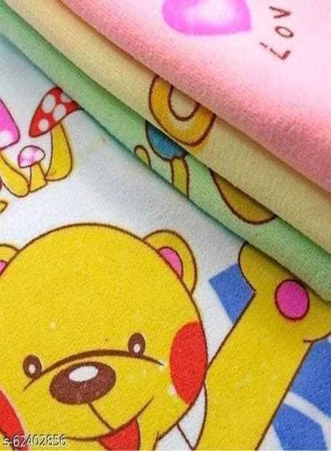 Sanvi Towel/Bath Towel / 100% Cotton Washcloth for New Born Baby/Infants/Toddlers (0-12 Months) Small (46 cm * 84 cm) (Colours & Prints Vary) (Pack of 3) - Image 4
