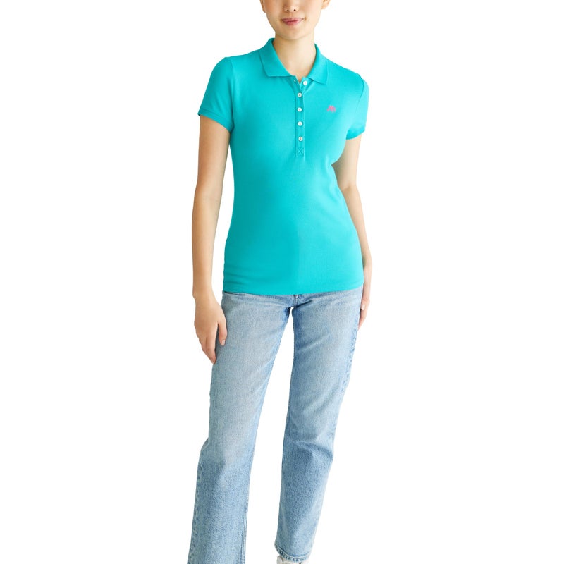 Aeropostale Aero Solid A87 Polo, Aqua Dream, XS - Image 1