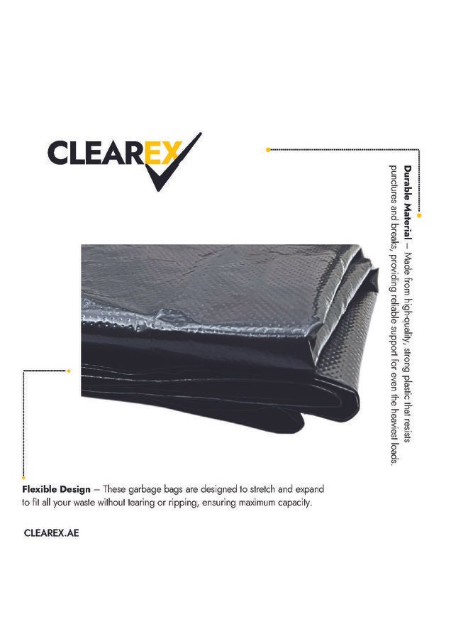 أكياس قمامة مسطحة شديدة التحمل، كبيرة جدًا، 60 جالون، 24 كيس، 95x120 سم - Image 4