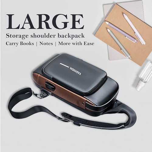 RarePicks Crossbody Sling Bag Men &Women | Anti-Theft Chest Backpack, Crossbody, Messenger, Handbag, Shoulder, Chest Bag for Travel, Work, & Daily Use- (Black,Brown) - Image 4