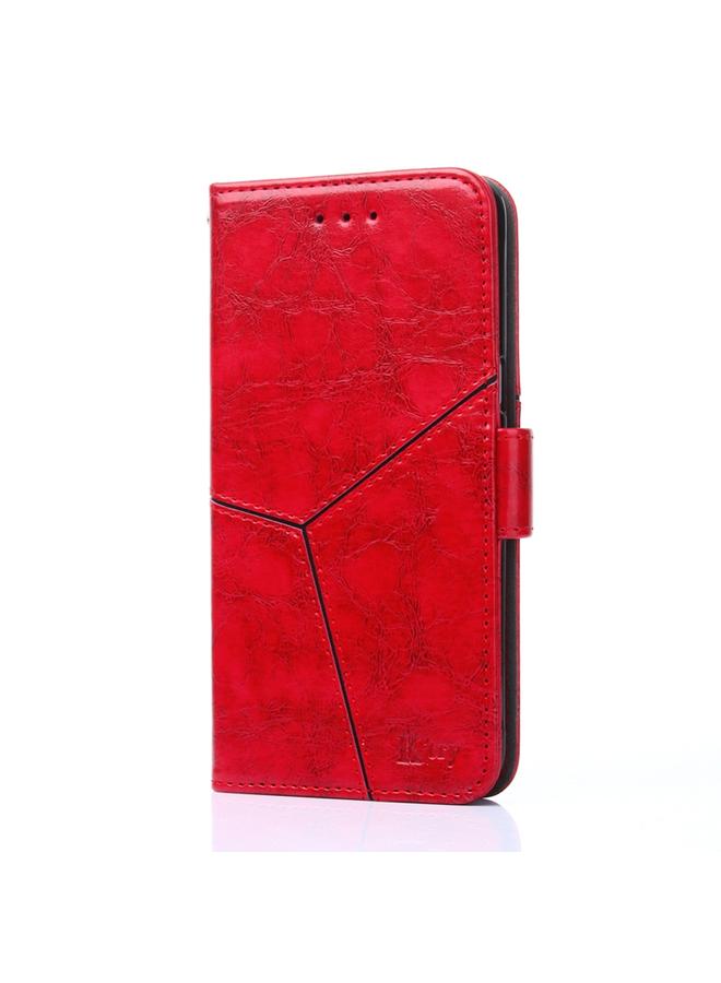 S-TOP Case For OPPO A57s 4G / A57e 4G Geometric Stitching Leather Phone Case - Image 2