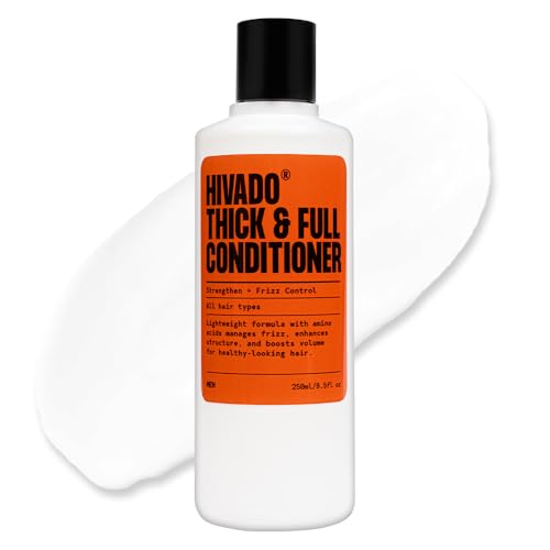 Hivado Thick and Full Conditioner for Men| Lightweight Volumizing, Black oats, Rosemary, Jojoba oil & hydrolysed silk protein, For Healthier looking hair, Sulfate Parabens Free (for men) 250 ml - Image 1