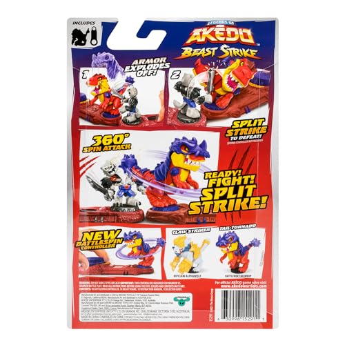 AKEDO Legends of Akedo Beast Strike Ultra Beasts | Ripclaw Alphawolf | Supersized with 360 Degree Spin Attack | New Battlespin Controller | Ripclaw Alphawolf Strikes with His Claws and Jaws - Image 3