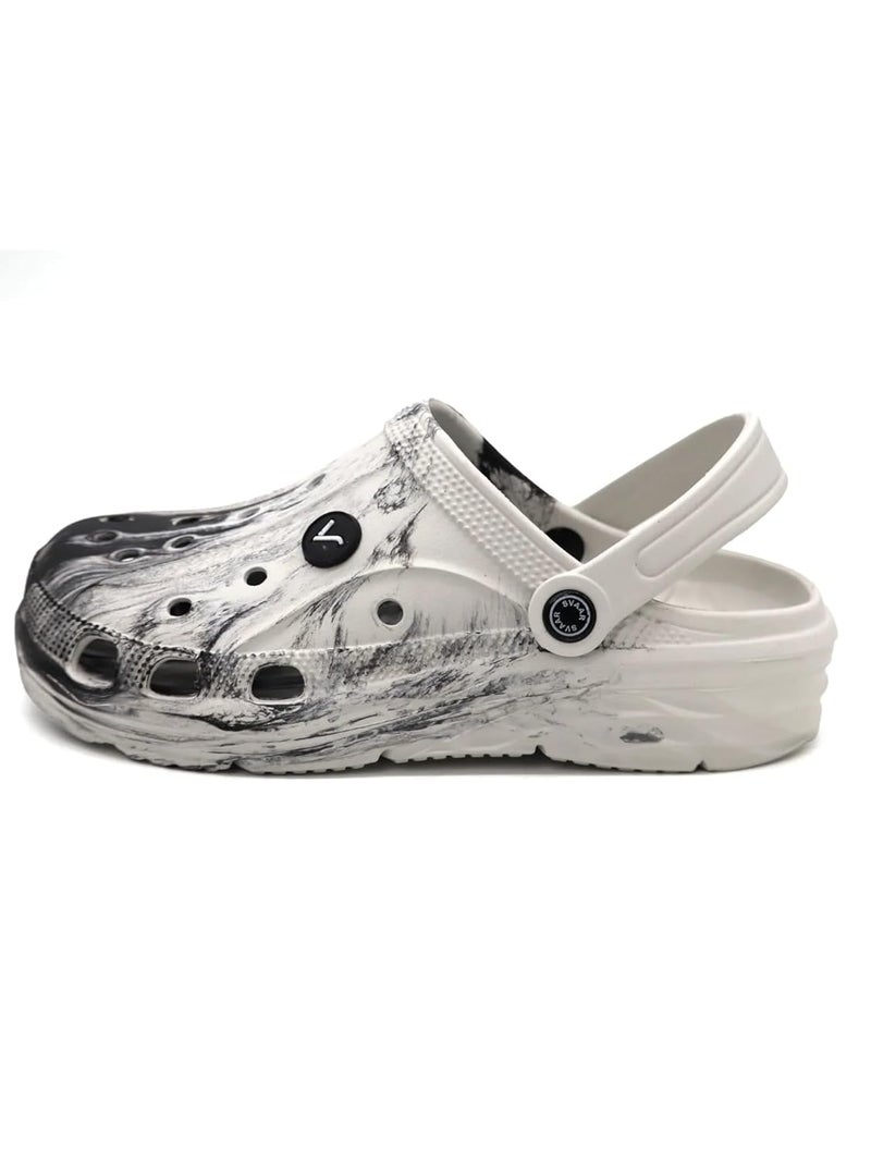 SVAAR Men's Marble Effect Classic Clogs || Sandals with Adjustable Back Strap for Men - Image 5