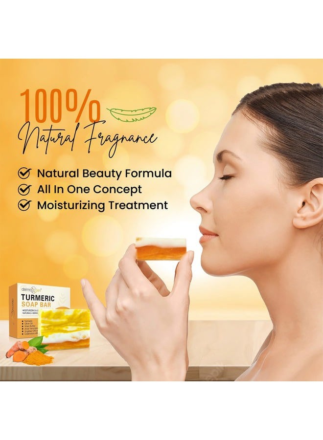 dermaxgen Organic TURMERIC Soap Bar | Pure Natural Handcrafted Skincare, Face & Body Cleanser | Blemish Control, Reduce Acne, Radiant Skin, Evens Tone, Fades Scars, Sun Damage, Age Spots - 3.5 OZ - Image 3