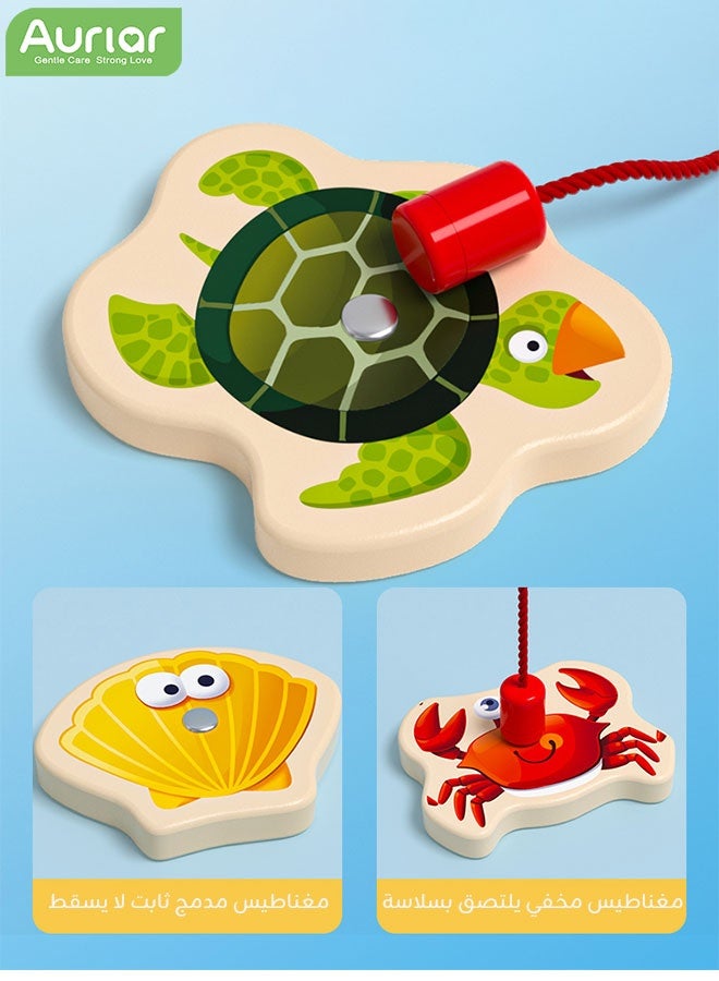 الأورلار لعبة صيد مغناطيسية للأطفال – تعرف على 30 كائناً بحرياً، لعبة تعليمية ممتعة مناسبة لعمر سنة فأكثر - Image 3