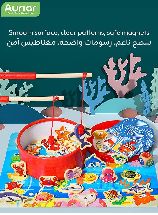 الأورلار لعبة صيد مغناطيسية للأطفال – تعرف على 30 كائناً بحرياً، لعبة تعليمية ممتعة مناسبة لعمر سنة فأكثر - Image 4