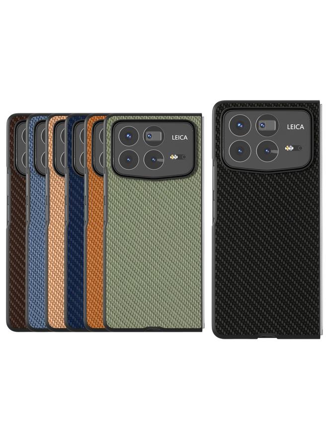 erorex Case For Xiaomi Mix Fold 4 Black Frame Carbon Fiber Texture PU Phone Case - Image 5