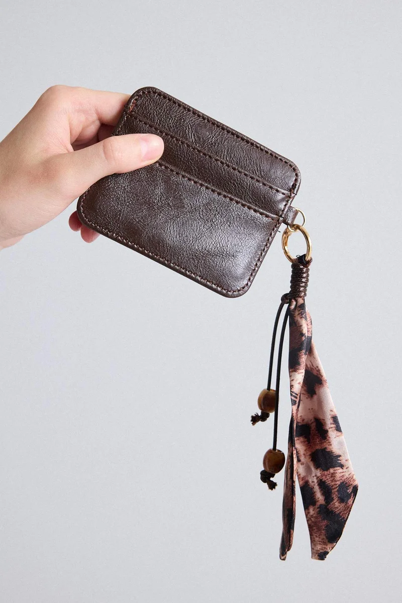 ديفاكتو Woman Faux Leather Business Card Wallet