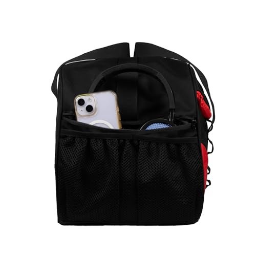 Whackk Attirant Red Blk 32L |Gym Fitness workout Training Sports Travel duffle bag separate shoe pocket |Multipurpose Carry Bag | Adjustable Strap|Unisex|Lightweight |Sports Kit | Swimming | Men Women - Image 5