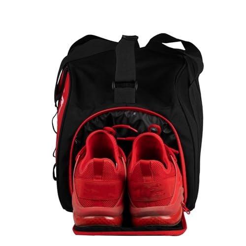 Whackk Attirant Red Blk 32L |Gym Fitness workout Training Sports Travel duffle bag separate shoe pocket |Multipurpose Carry Bag | Adjustable Strap|Unisex|Lightweight |Sports Kit | Swimming | Men Women - Image 4