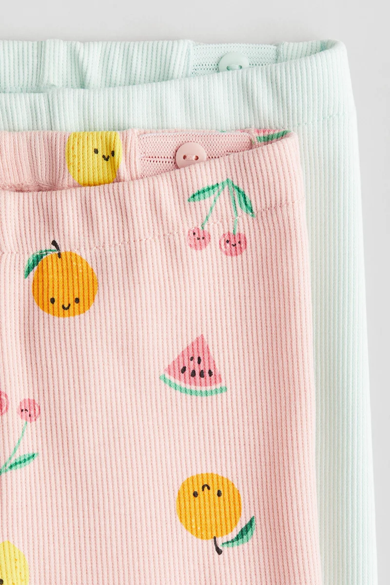 H&M 2-pack ribbed cycling shorts