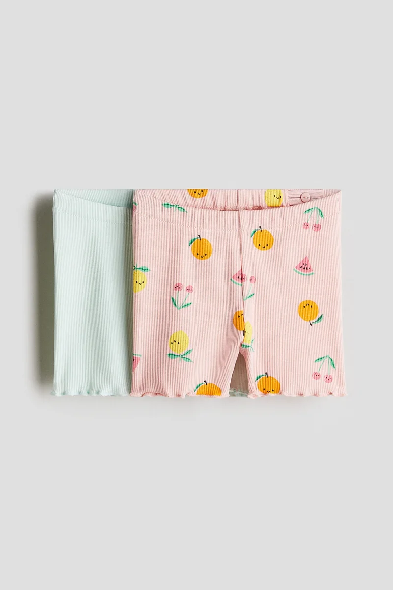 H&M 2-pack ribbed cycling shorts