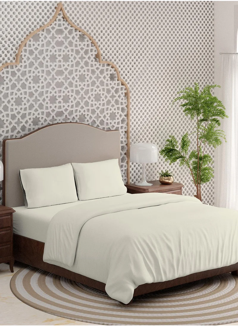 حس اللون Color Sense 400 TC Sateen Duvet Cover Set Ivory