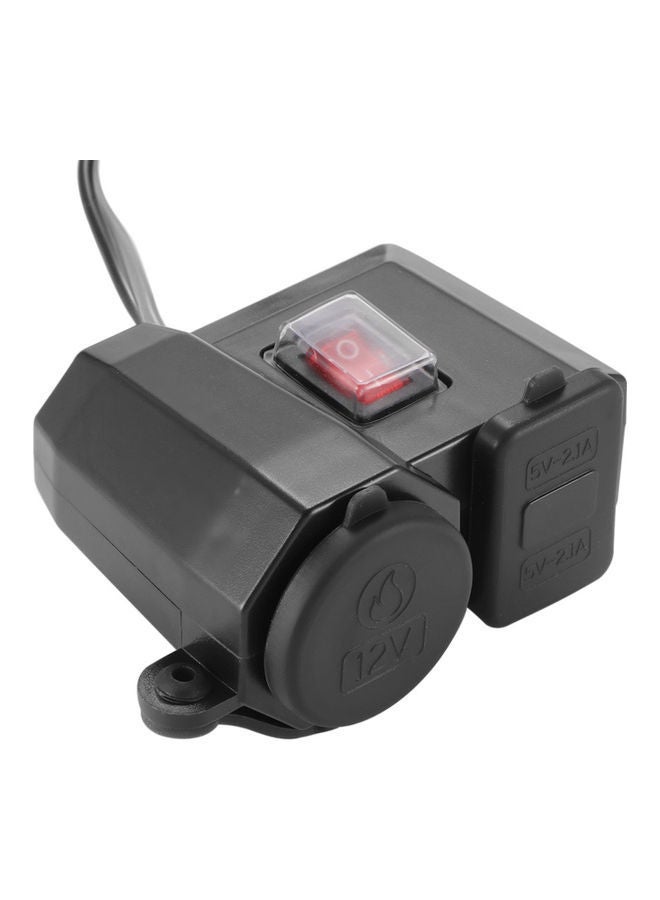 NIBEMINENT 3-in-1 Motorcycle Dual USB Charger - Image 2