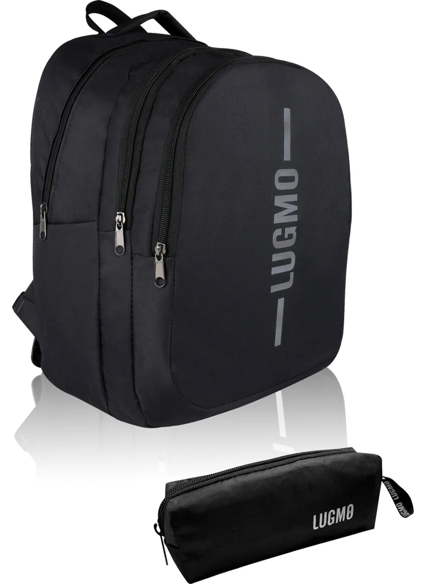 Lugmo School Bag + Pen Holder Waterproof Middle School Bag High School Bag Washable Gray