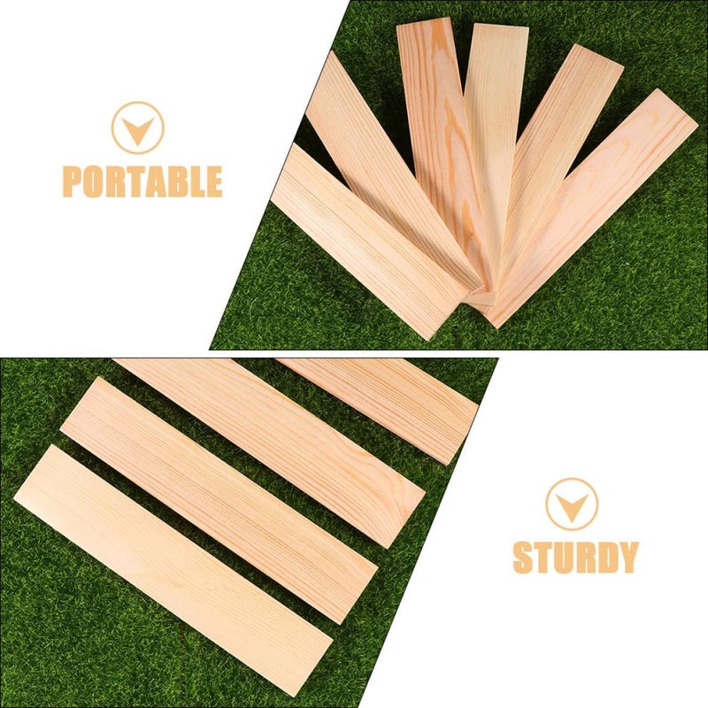 10pcs 6mm Thick Unfinished Pine Wood Boards Rectangle 4x25cm for Crafting Photography Props DIY Wood Blocks Arts and Crafts Supplies - Image 3