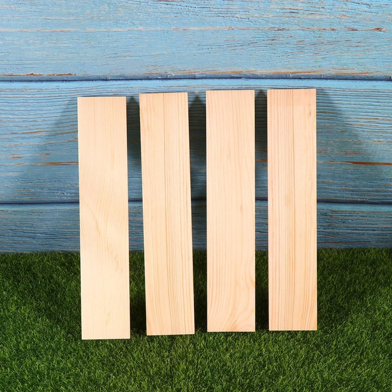 10pcs 6mm Thick Unfinished Pine Wood Boards Rectangle 4x25cm for Crafting Photography Props DIY Wood Blocks Arts and Crafts Supplies - Image 5