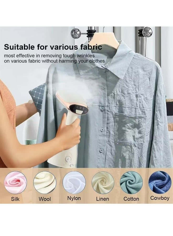 NIBEMINENT Handheld Steamer for Clothes,15s Fast Heat Up Handheld Steam Iron,1500W Powerful Steam Penetrating Steamer for Clothes,Portable Travel Clothing Steamer, for Removing Wrinkles from Fabric  - Image 5
