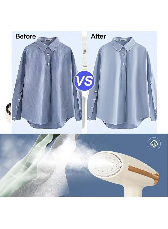NIBEMINENT Handheld Steamer for Clothes,15s Fast Heat Up Handheld Steam Iron,1500W Powerful Steam Penetrating Steamer for Clothes,Portable Travel Clothing Steamer, for Removing Wrinkles from Fabric  - Image 3