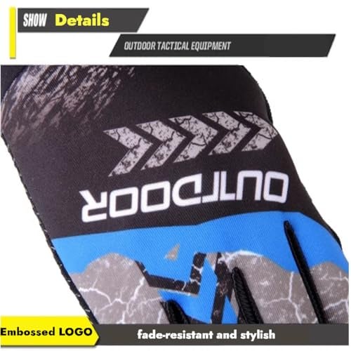 DOUSHI Full-Finger Riding Gloves, Velcro Wrist Strap, Fingertip Touchscreen, Elastic Wrist Rest, Durable and Breathable Nylon Gloves for Outdoor Sports, Bike, Riding, Gym, Climbing (Green, Free Size) - Image 5