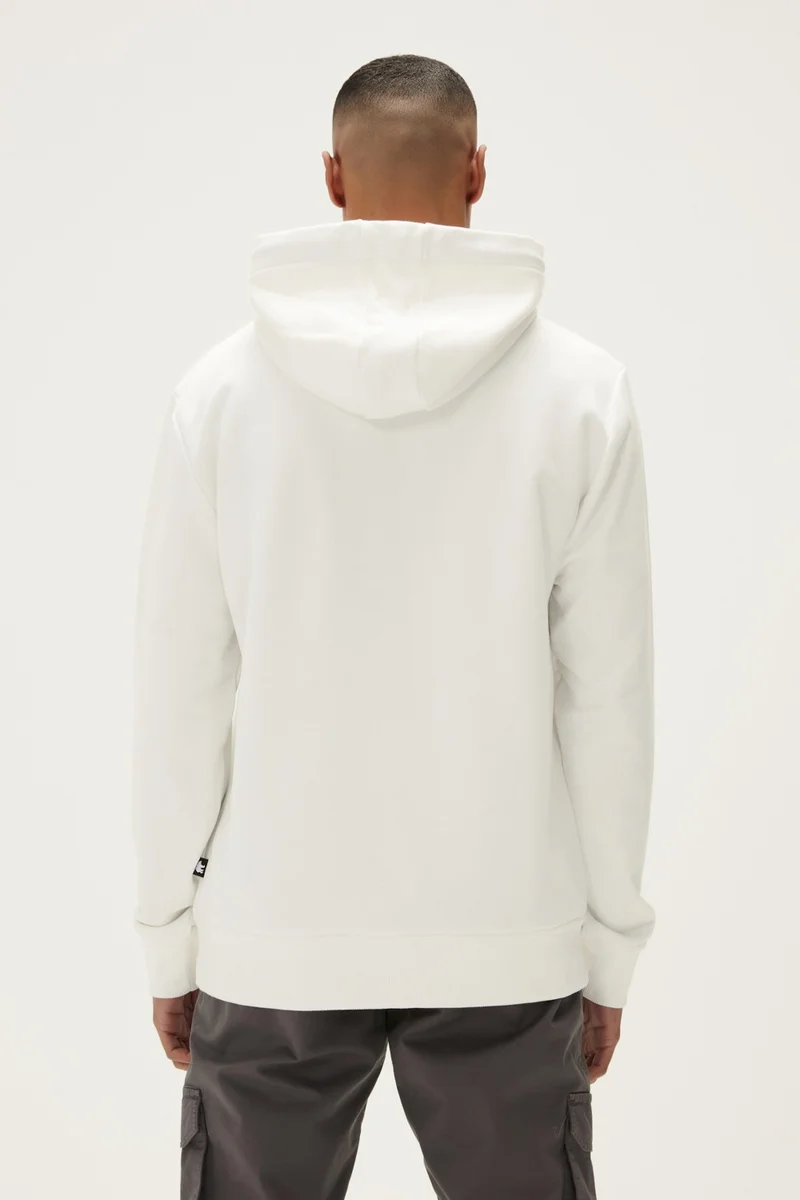 باد بير Pause Men's White Hooded Sweatshirt