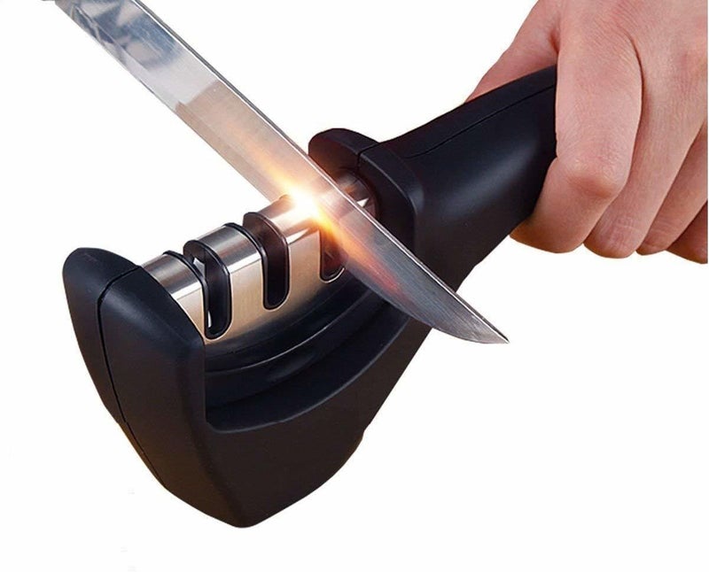 PUTHAK nife Sharpener Manual 3 Stage Knife Sharpener Tool Advanced Knife Sharpener for Kitchen Knife Sharpener  - Image 1