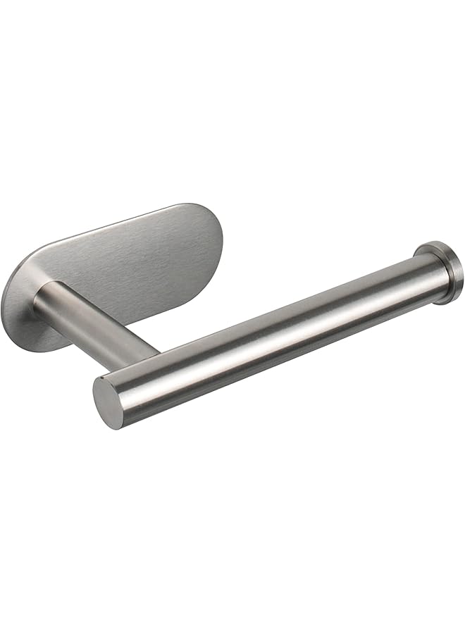 S-TOP Toilet Paper Holder Self Adhesive, Premium Thicken SUS304 Stainless Steel Rustproof Adhesive Toilet Roll Holder no Drilling for Bathroom, Kitchen, Washroom (1 Pack, Brushed Nickel) - Image 1