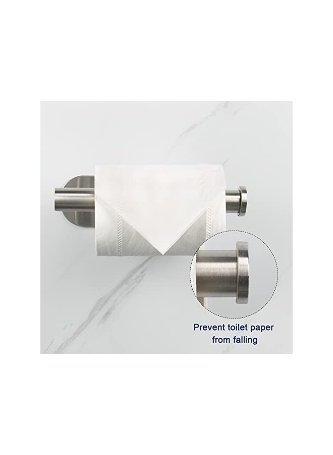 S-TOP Toilet Paper Holder Self Adhesive, Premium Thicken SUS304 Stainless Steel Rustproof Adhesive Toilet Roll Holder no Drilling for Bathroom, Kitchen, Washroom (1 Pack, Brushed Nickel) - Image 4