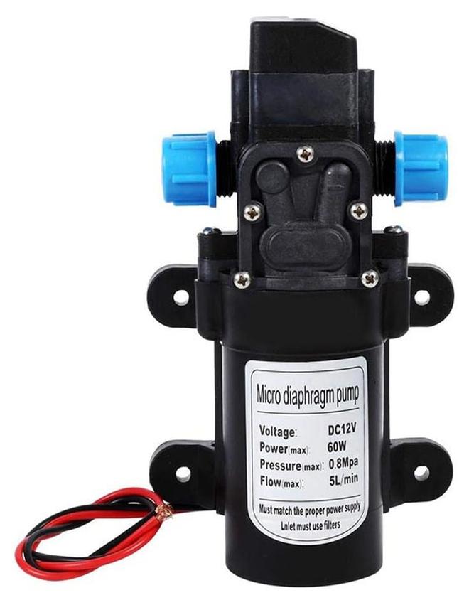 Self-Priming Water Pump, 12V DC High Pressure Water Pump, Water Pressure Diaphragm Pump, 5L/Min Flowrate, for RV, Caravan, Camping, Boat, Garden, Lawn, Car Washing - Image 1