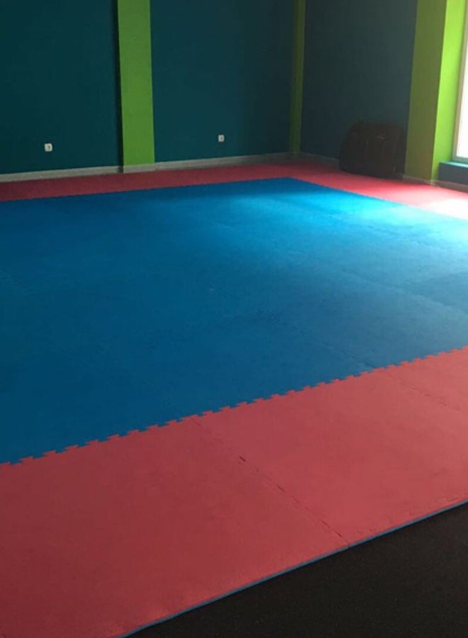 سي اس بي الإيفا سجادة أرضية المتينة، مقاومة للأشعة فوق البنفسجية، مانعة للانزلاق، بلونين الأزرق والأحمر 104 x 2 x 105 سم CSP-EVA-007-1 - Image 2