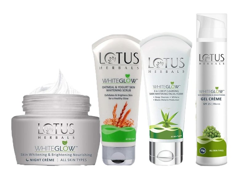 LOTUS HERBALS Lotus Herbals WG Bigger Gel Cream_75g  Night Cream_60g  Facial Foam_100g  Oatmeal Scrub_100g Set Of 4