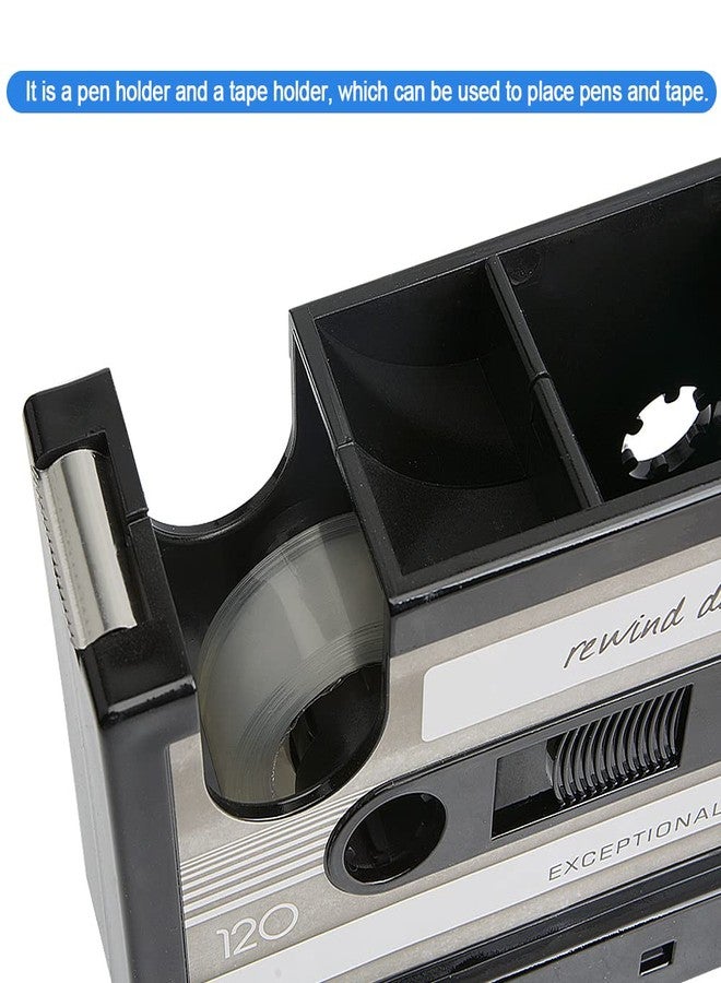 YXQ Fun Tape Dispenser Novelty Unique Pen Dispenser Cool Retro Desk Accessories, Gray - Image 2