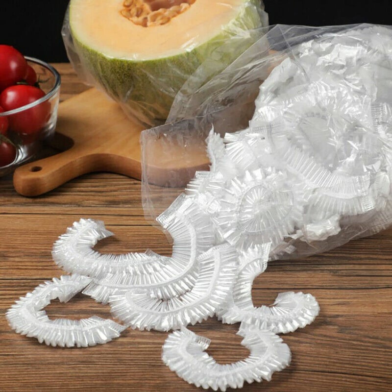 Newvent Newvent® Reusable Elastic Food Storage Plastic Covers | 50Pcs Disposable Food Cover | Fresh Kipping Bag | Universal Kitchen Wrap Sealing Caps | Bowls Elastic Plate Covers - Image 4