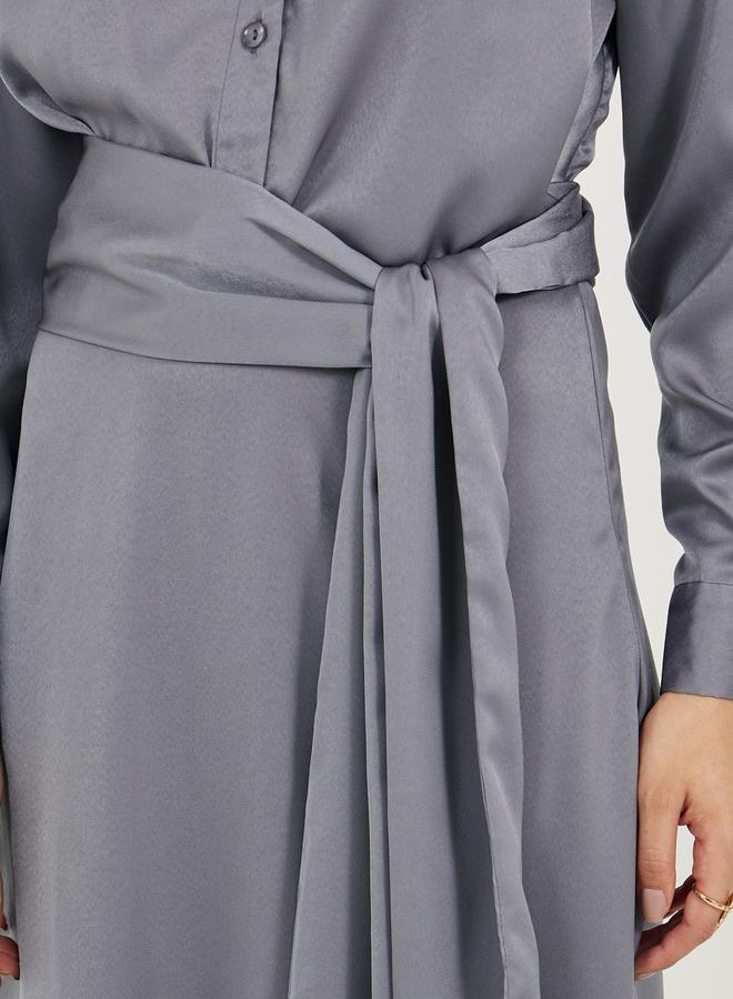 Styli Belted Midi Dress  - Image 3