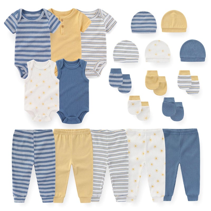 JELYLOVE Unisex Baby Boy Girl Bodysuits Sets 20 Pack Cotton Casual New Born Clothes Comfort Infant Outfit Essentials - Image 1
