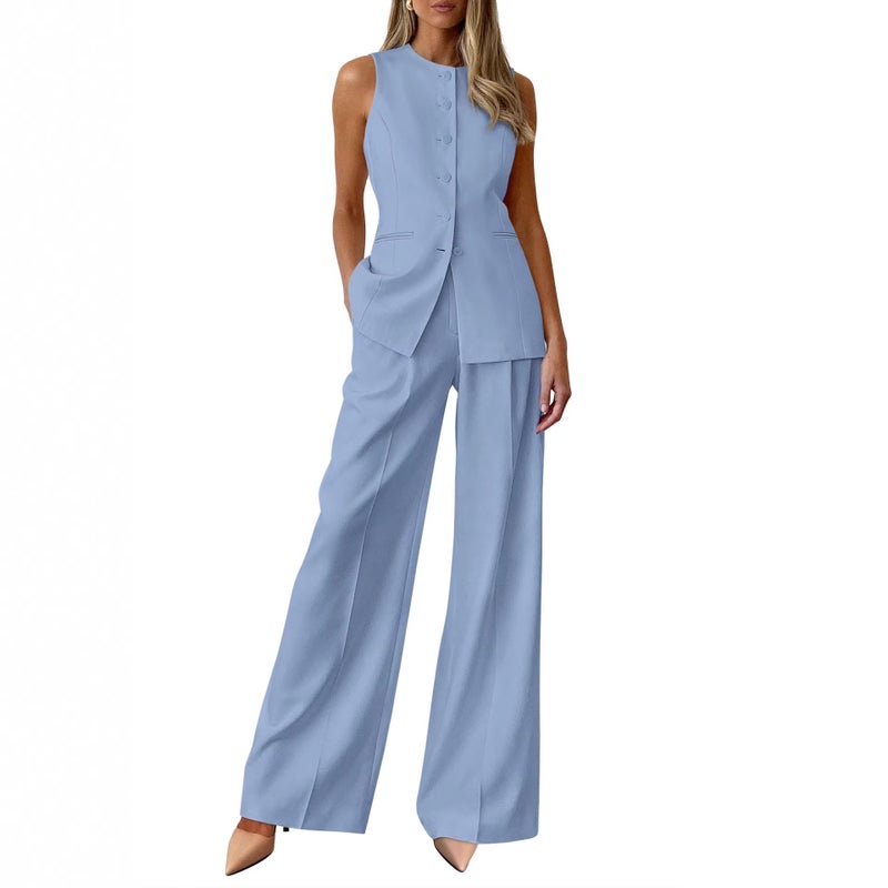 Women's Summer Blazer Suit Set 2-Piece Casual Formal - Image 1