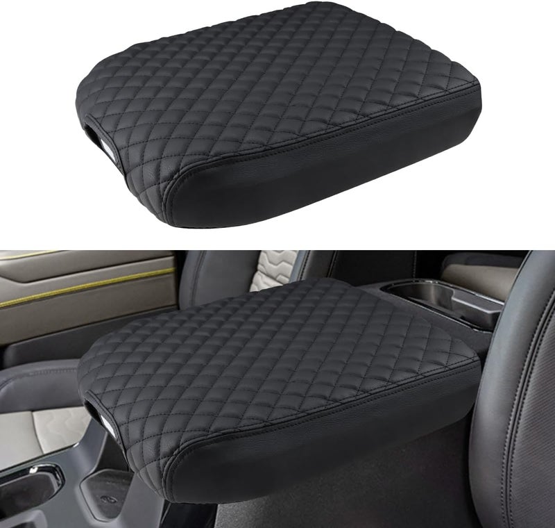 INTGET Leather Center Console Cover for Chevy Silverado & GMC Sierra - Image 1