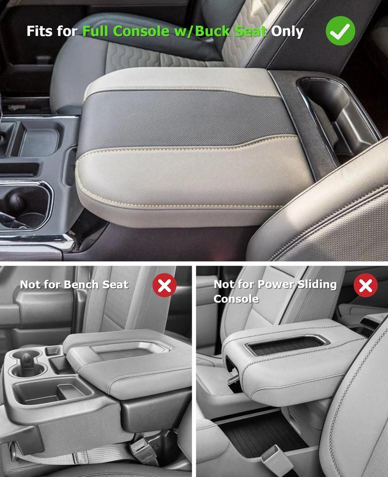 INTGET Leather Center Console Cover for Chevy Silverado & GMC Sierra - Image 2