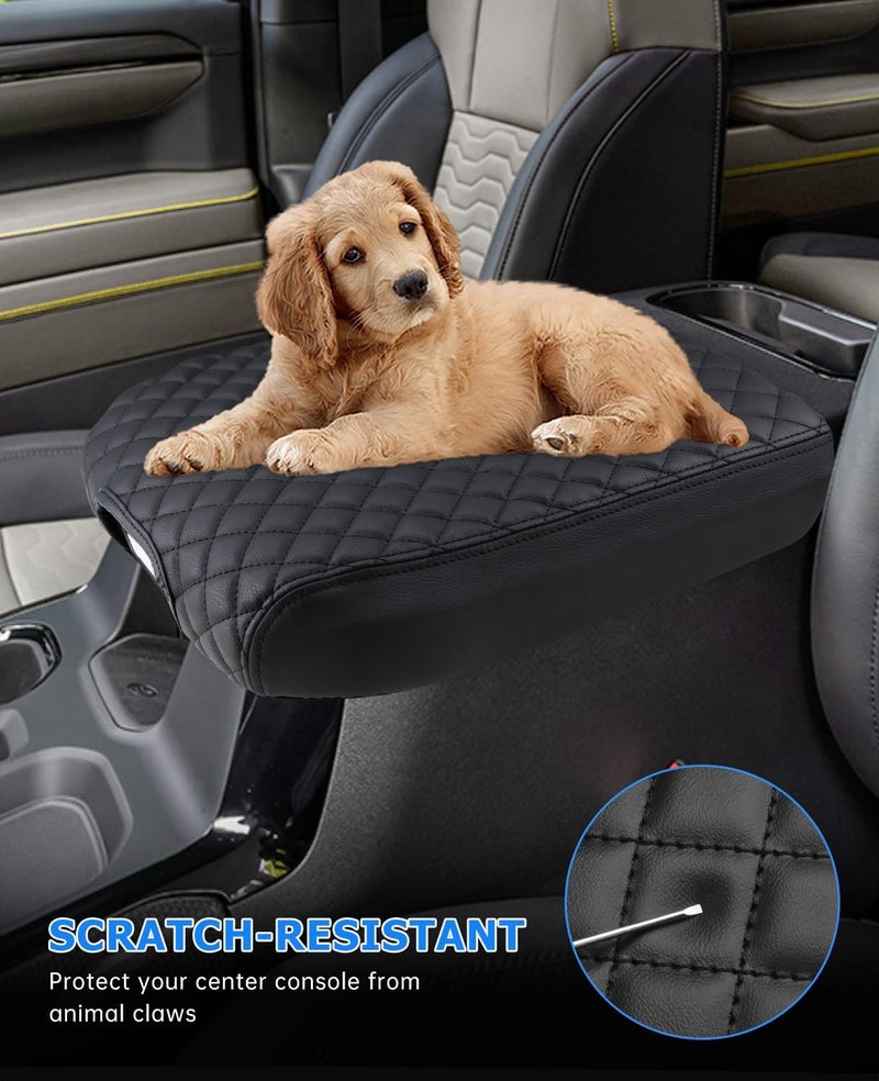 INTGET Leather Center Console Cover for Chevy Silverado & GMC Sierra - Image 5