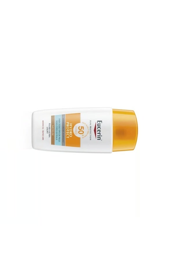 Eucerin Sun Hydro Protect Ultra-Light Tinted Fluid SPF50+ Medium 50ml - Image 3