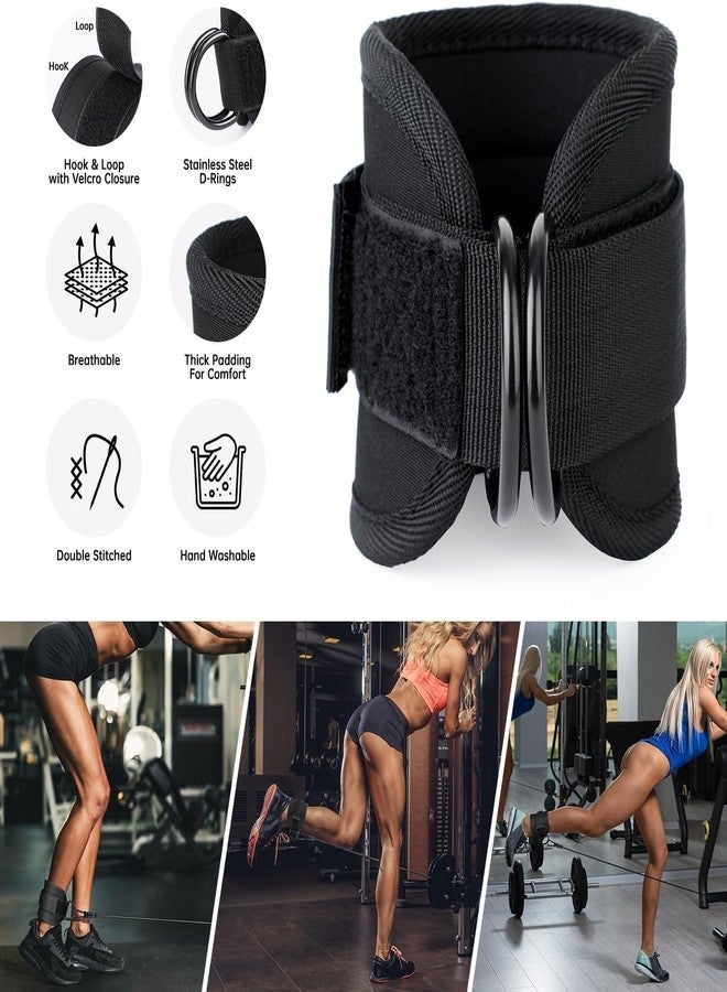 XYNO Ankle Resistance Bands with Adjustable Cuffs | Leg & Glute Training Bands for Kickbacks, Hip, Butt & Thigh Workouts | Resistance Straps for Home & Gym Fitness - Image 2