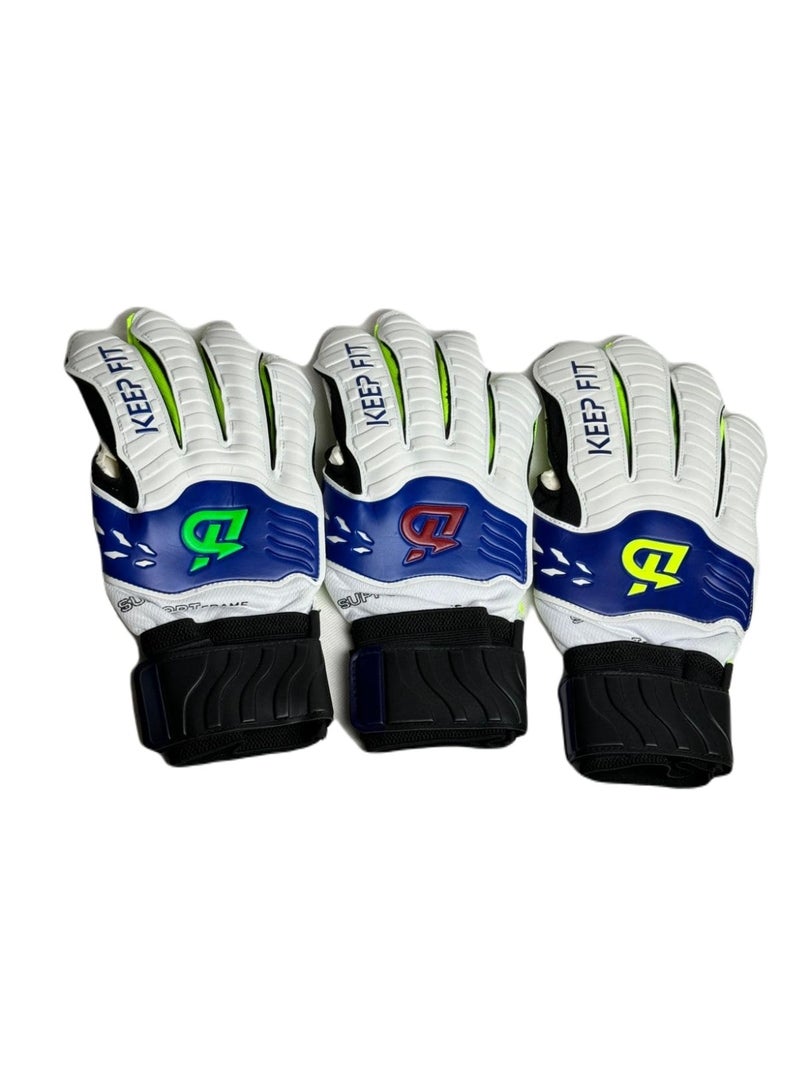 QSHOP QSHOP®Ultimate Premium Youth Goalkeeper Gloves, Soccer Goalie Gloves with Strong Palm Grip for Toughest Attacks and Savings with Double Wrist and Spine Protection for Fingers - Image 2