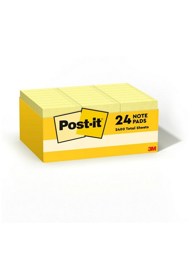 Post-it Mini Notes 1 3/8 X 1 7/8 In 24 Pads Canary Yellow Clean Removal Recyclable - Image 1