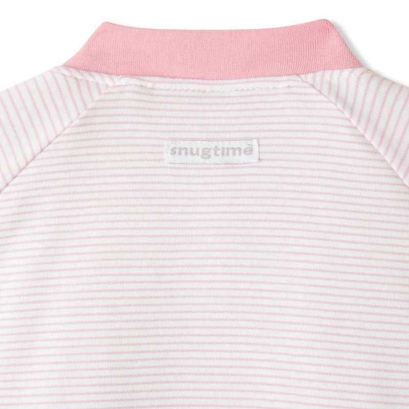 Snugtime Snugtime Yarn Dyed Stripe Long Sleeve Padded Baby Sleeping Bag Baby Sleep Sack Soft Cotton Fabric TOG Rating of 30 Ideal for Girls of Age 36 Months - Image 4