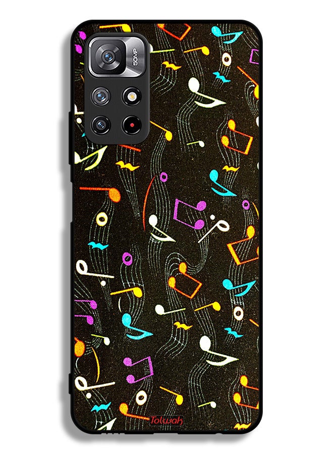 Tolwak غطاء حماية لهاتف شاومي ريدمي نوت 11 4G بنمط قماش موسيقي - Image 2