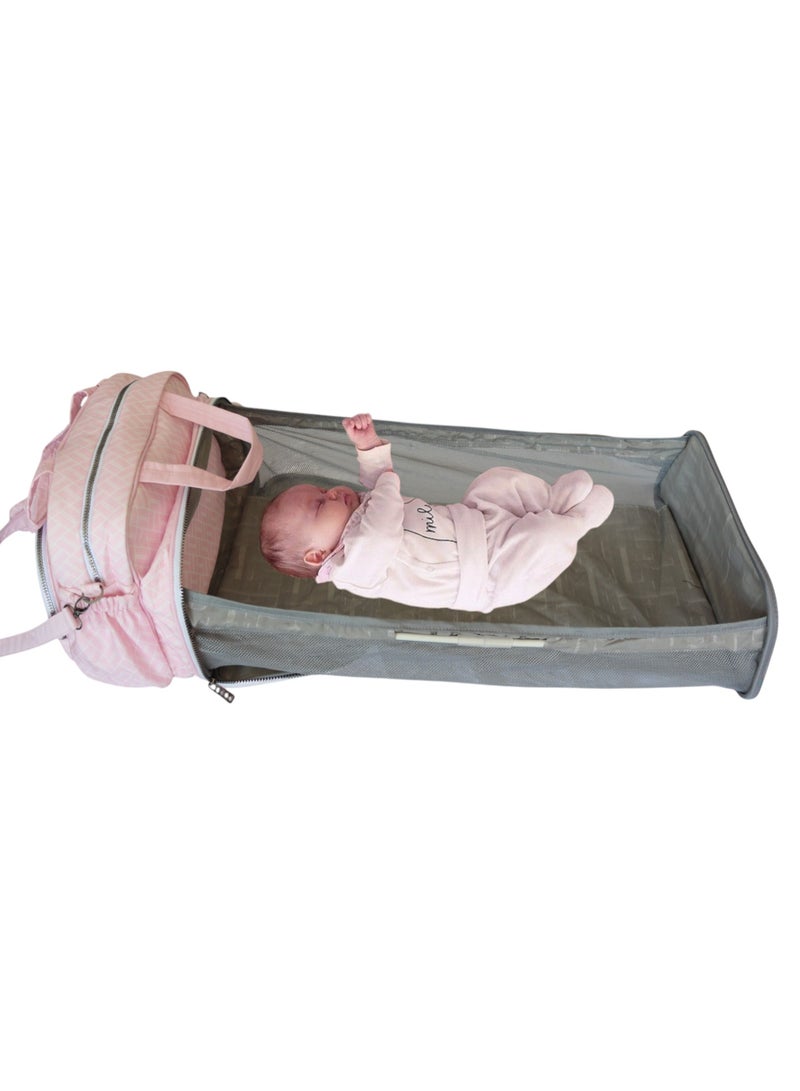 Gharibo Bags Luxury and elegant multi-functional mother bag can be converted to a baby bed - Rectangles - Image 4