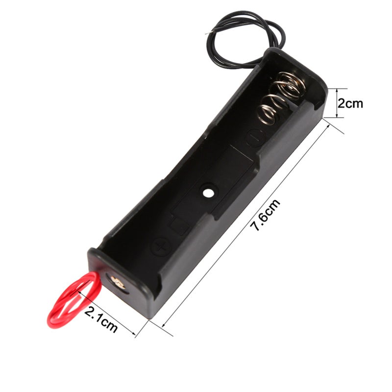 5pcs Plastic Battery Holder Storage Box Case for 1x 18650 Battery With Wire Leads - Image 5