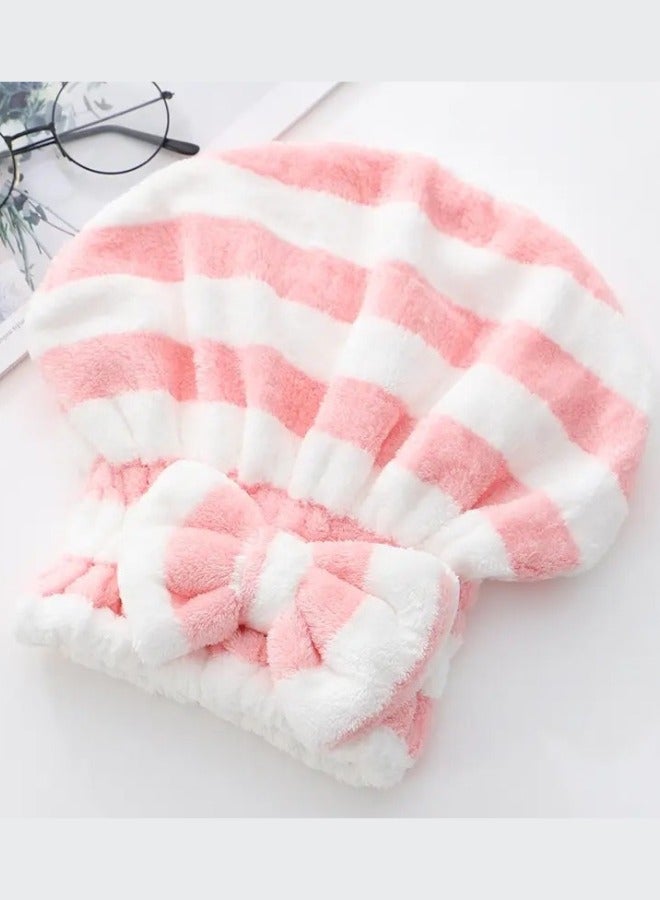 Microfiber Hair Drying Towels, Bowknot Hair Wrap, Shower Cap, Hair Turban, Shower Cap for Women with Long and Thick Hair (Multiple Colors) - Image 2